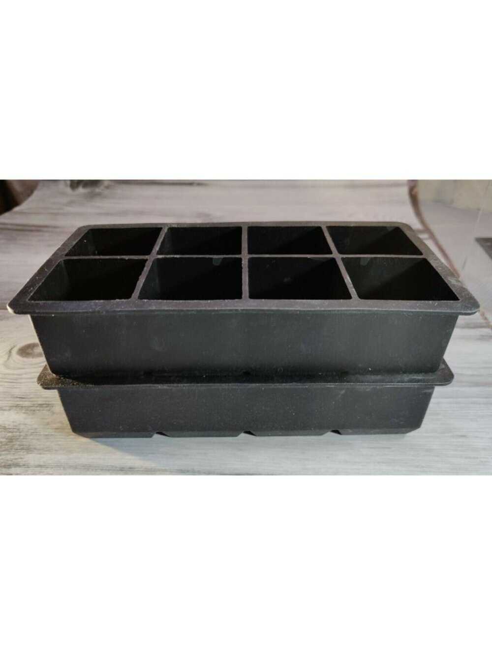 2 Pack Large Silicone Ice Cube Trays, 2-Inch Cubes - Whiskey & Cocktails, Black - Picture 5 of 9